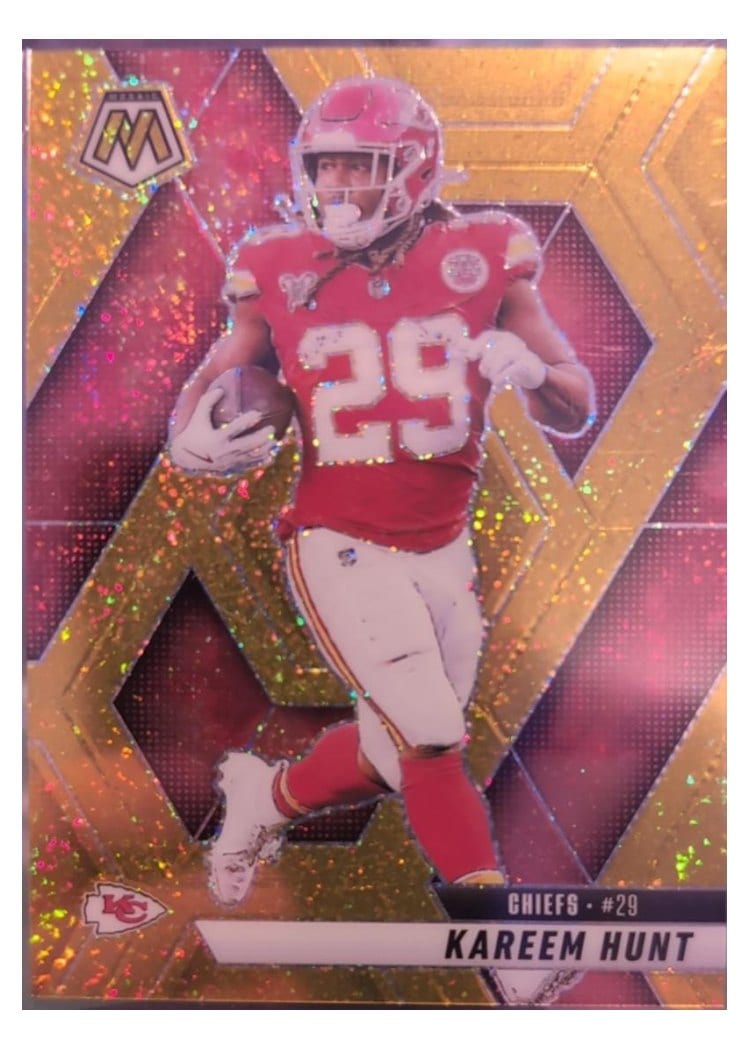 2025 Panini Mosaic Base Set Kareem Hunt #35 card