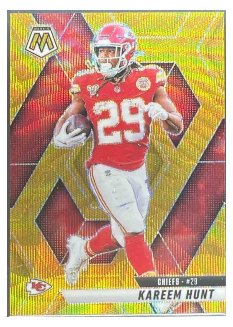2025 Panini Mosaic Base Set Kareem Hunt #35 card