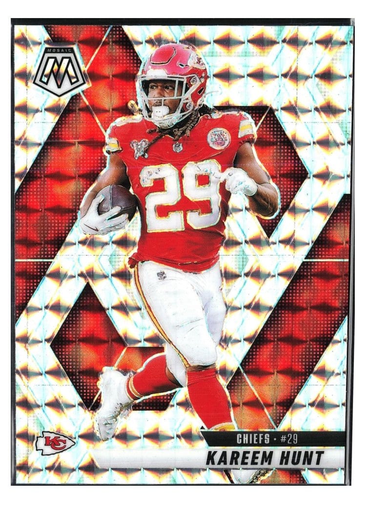 2025 Panini Mosaic Base Set Kareem Hunt #35 card