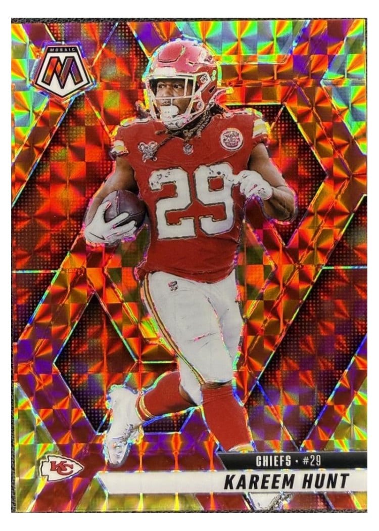 2025 Panini Mosaic Base Set Kareem Hunt #35 card