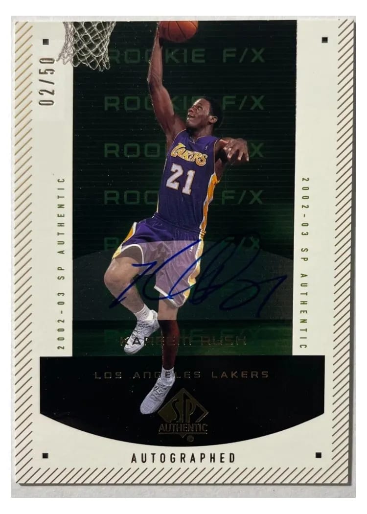 2002 SP Authentic Kareem Rush Autographed-Limited #161 card