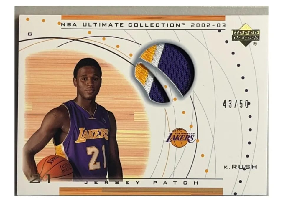 2002 Upper Deck Ultimate Jersey Kareem Rush #KR card