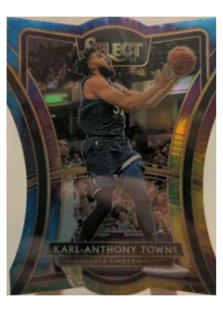 2019-20 Panini Select Base Set Karl-Anthony Towns Die Cut Tie Dye Prizm #161 card