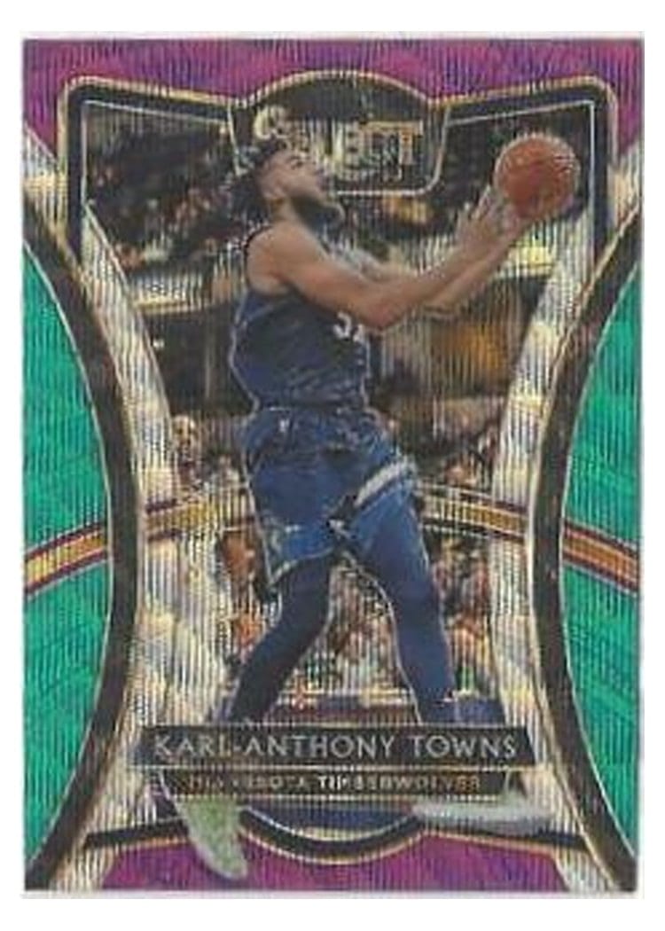 2019-20 Panini Select Base Set Karl-Anthony Towns Tri Color Prizm #161 card