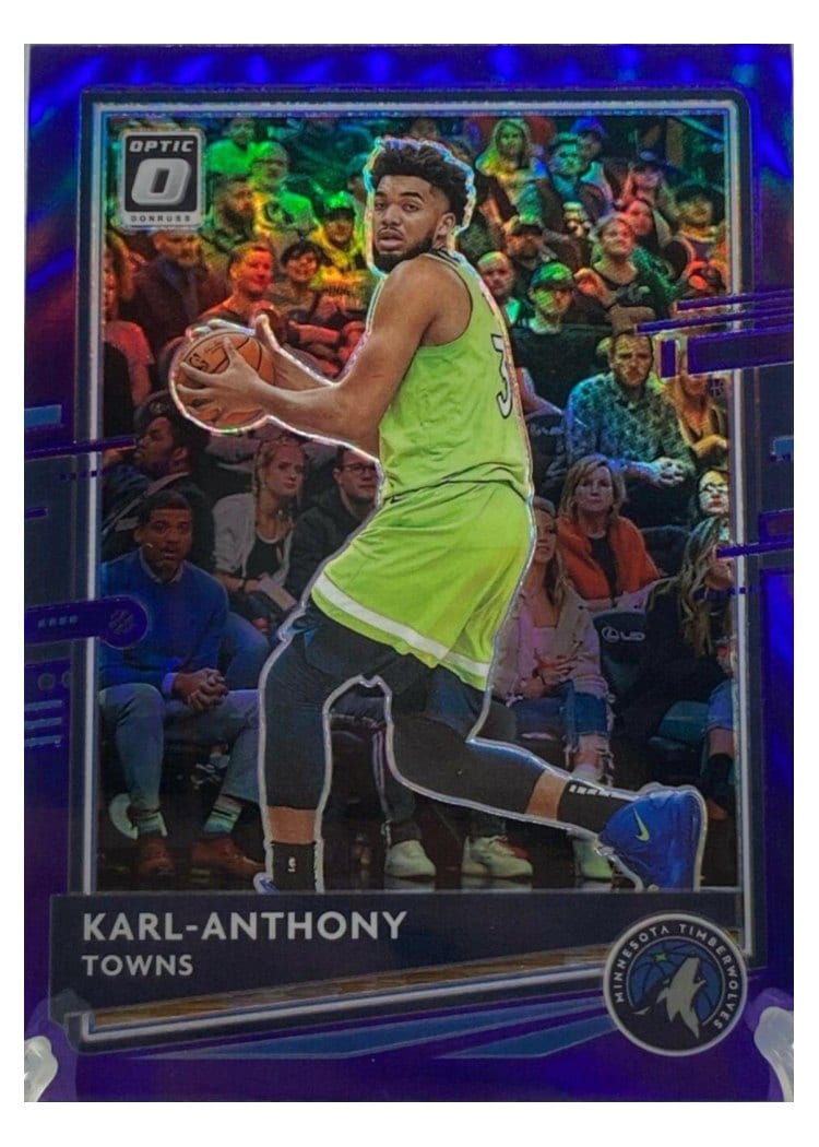 2020-21 Donruss Optic Base Set Karl-Anthony Towns Purple #79 card