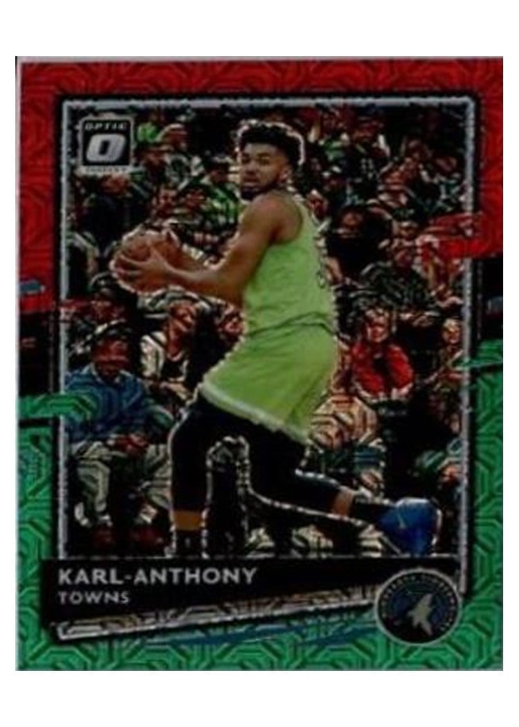 2020-21 Donruss Optic Base Set Karl-Anthony Towns Choice Red Green #79 card