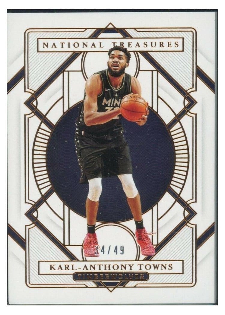 2020-21 Panini National Treasures Base Set Karl-Anthony Towns #34 card