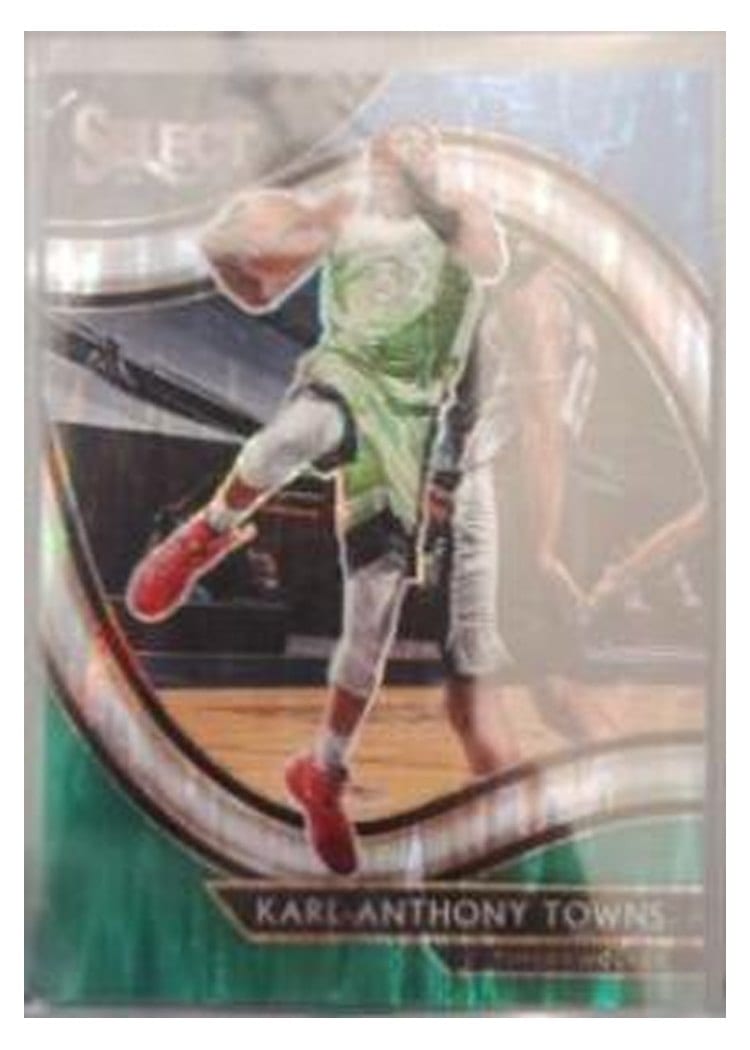 2020-21 Panini Select Base Set Karl-Anthony Towns Blue White Green Flash #222 card