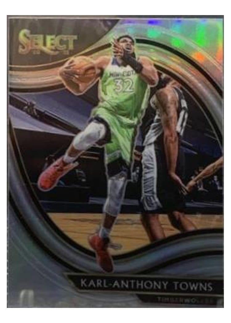 2020-21 Panini Select Base Set Karl-Anthony Towns Silver Prizm #222 card