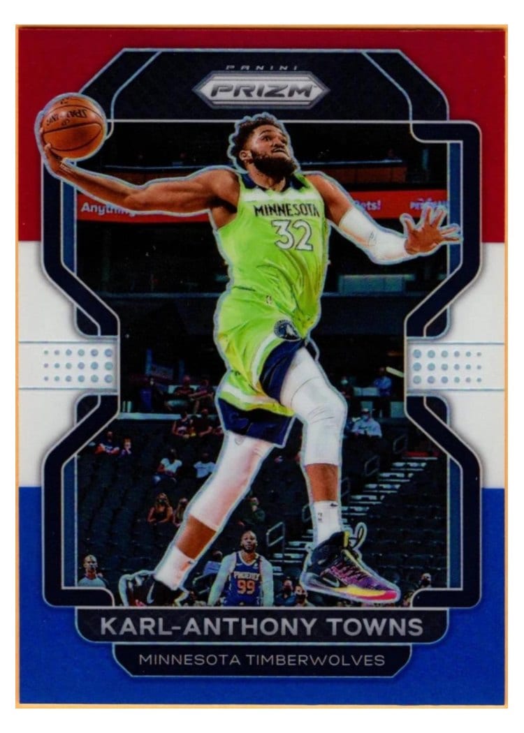 2021-22 Panini Prizm Base Set Karl-Anthony Towns #157 card