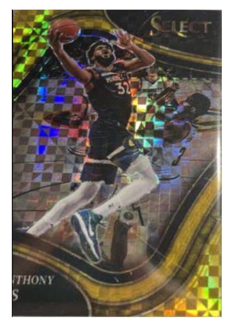 2021-22 Panini Select Base Set Karl-Anthony Towns Gold Prizm #207 card