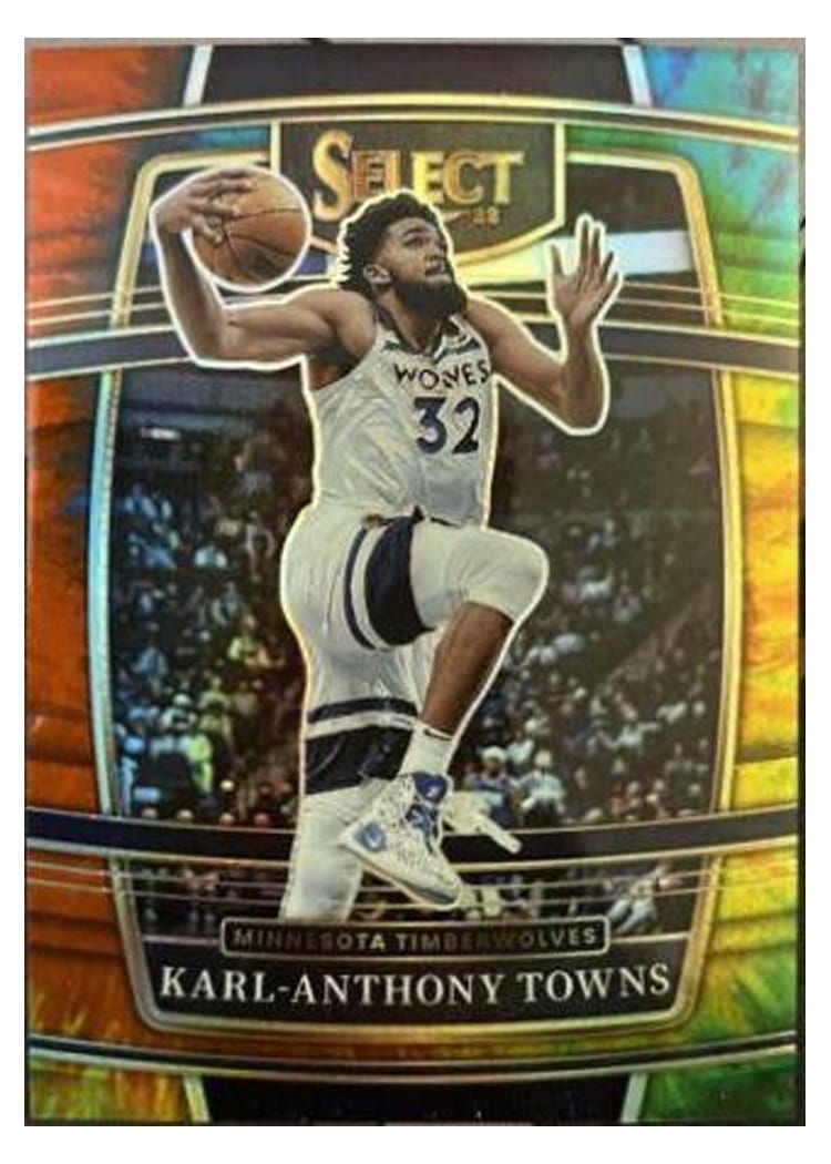 2021-22 Panini Select Base Set Karl-Anthony Towns Tie Dye Prizm #207 card