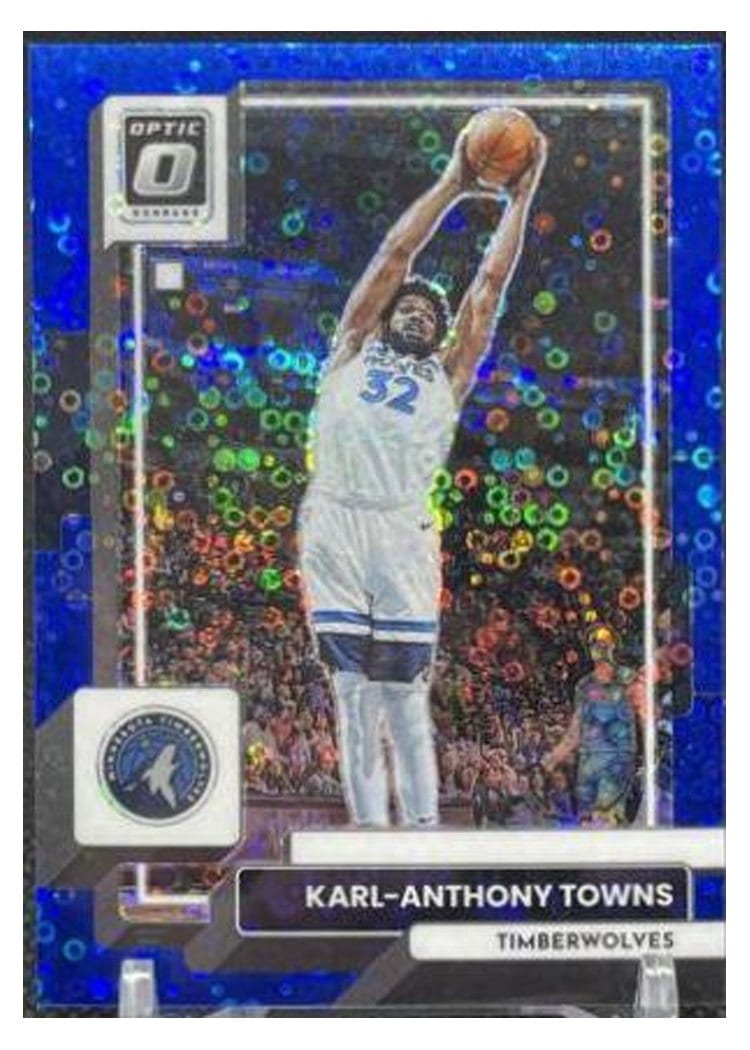 2022-23 Donruss Optic Base Set Karl-Anthony Towns Fast Break Blue #50 card
