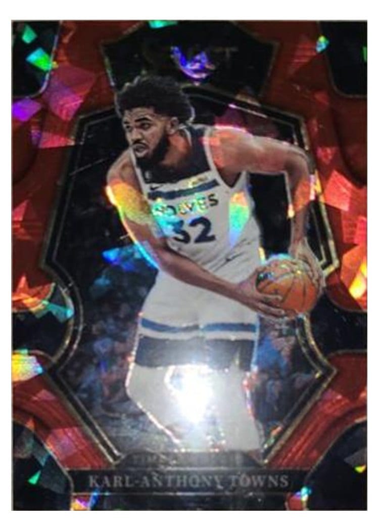 2022-23 Panini Select Base Set Karl-Anthony Towns Red Cracked Ice Prizm #212 card