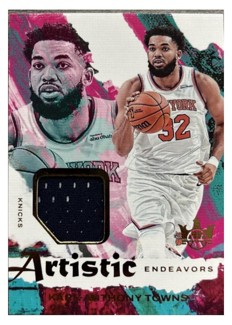 2024-25 Panini Court Kings Artistic Endeavors Relics Karl-Anthony Towns #AE-KLT card