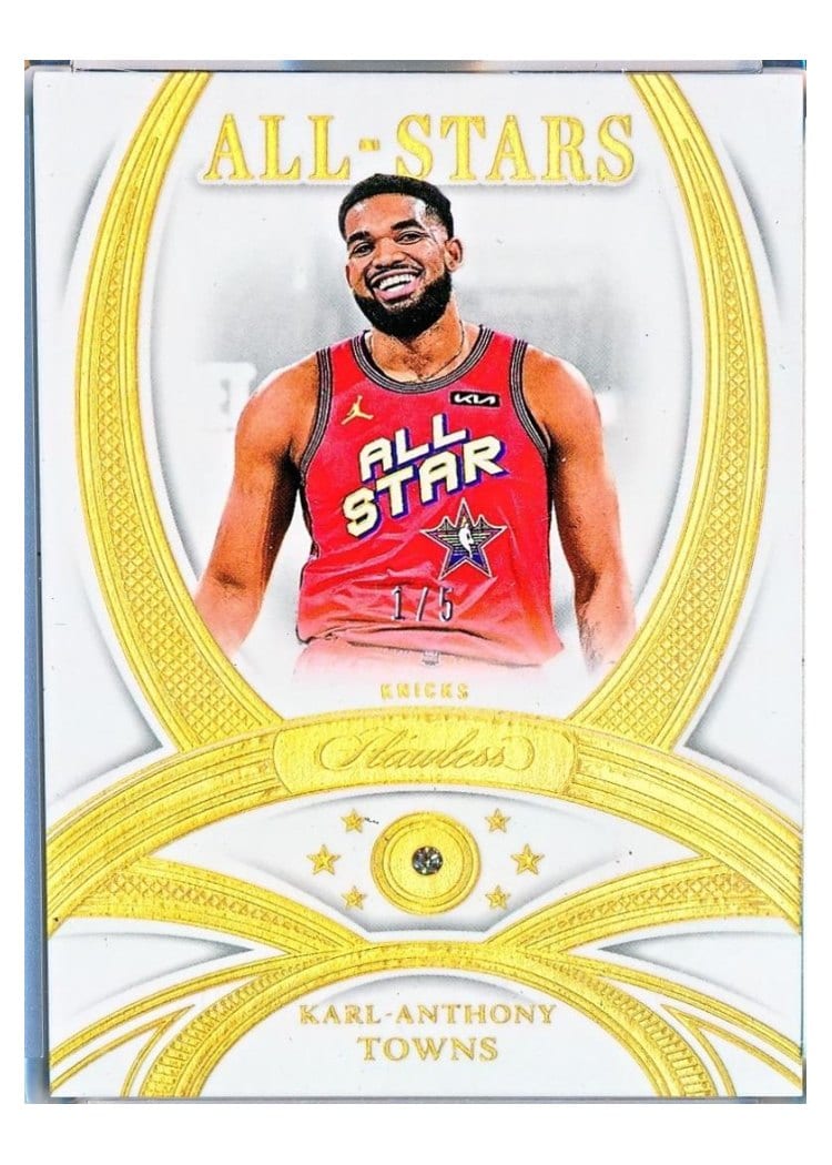 2024-25 Panini Flawless Base Gems Karl-Anthony Towns #134 card