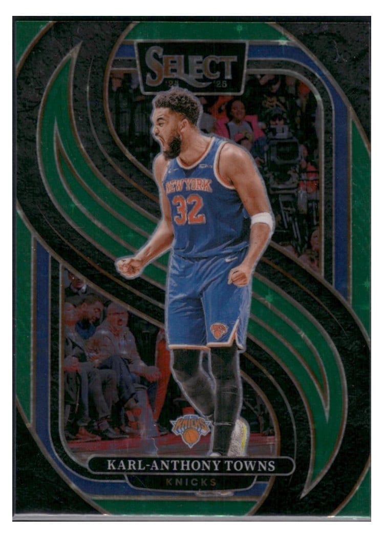2024-25 Panini Select Base Set Karl-Anthony Towns Green Stars Prizm #114 card