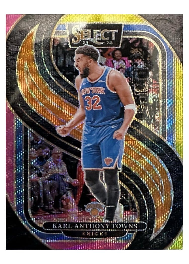 2024-25 Panini Select Base Set Karl-Anthony Towns Multi Wave Prizm #114 card
