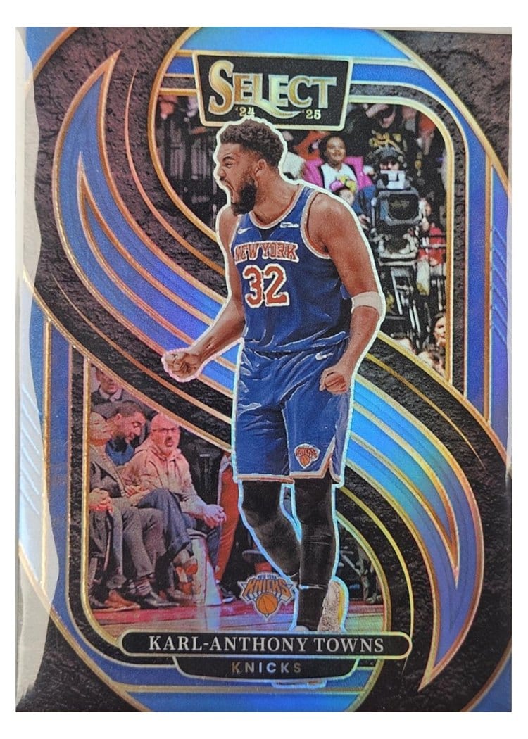 2024-25 Panini Select Base Set Karl-Anthony Towns Light Blue Prizm #114 card
