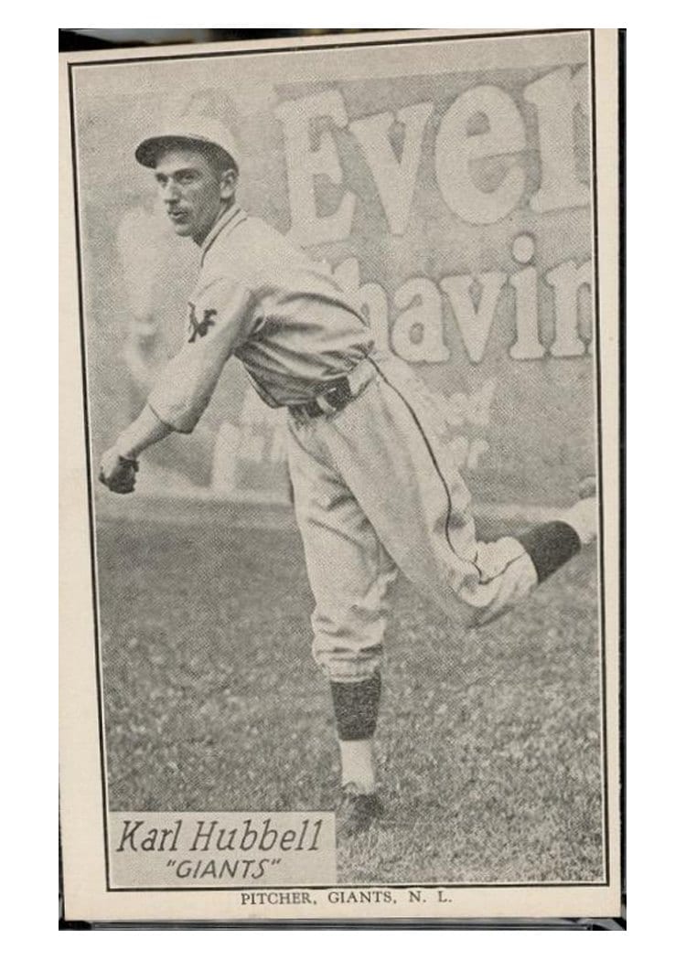 1929 R315 Karl Hubbell card