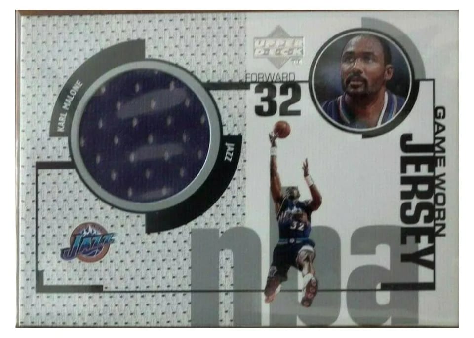 1998 Upper Deck Game Jersey Karl Malone #GJ9 card