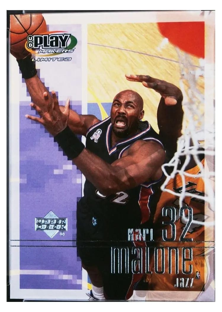 2001 Upper Deck Playmakers Karl Malone #95 card