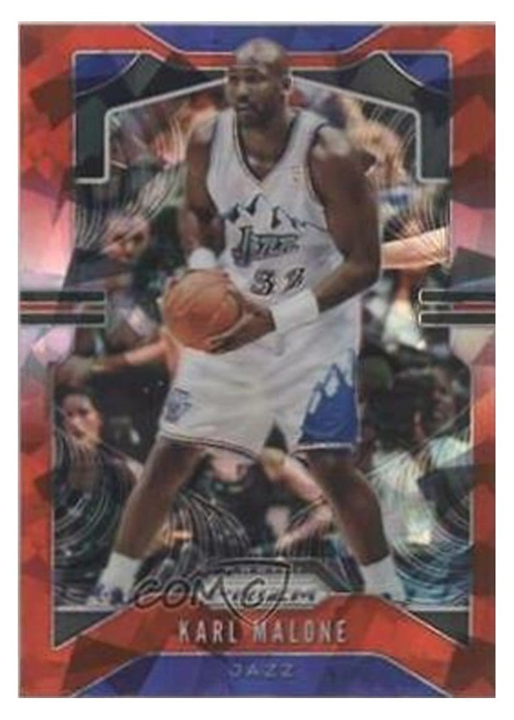 2019-20 Panini Prizm Base Set Karl Malone Red Prizm #19 card