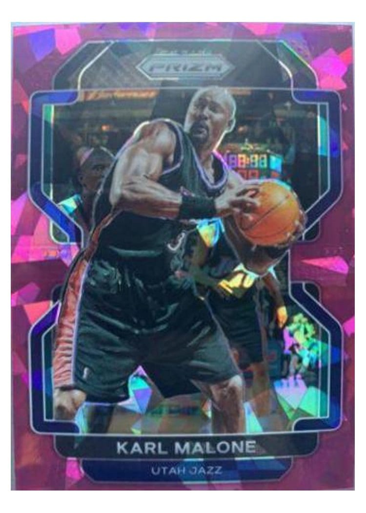 2021-22 Panini Prizm Base Set Karl Malone Pink Ice Prizm #259 card