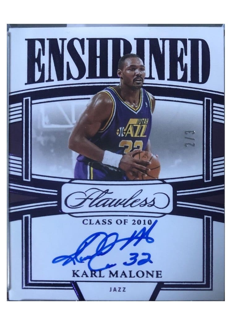 2022 Panini Flawless Enshrined Signature Karl Malone #2 card