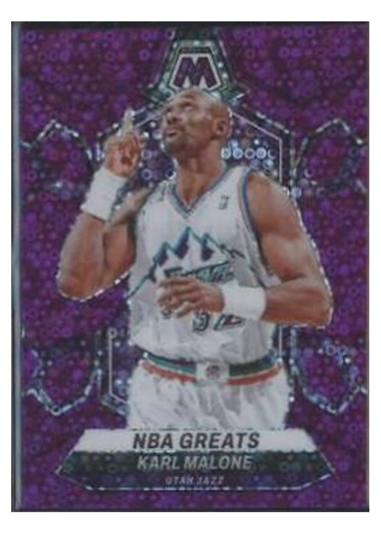 2023-24 Panini Mosaic Base Set Karl Malone Purple Fast Break #297 card