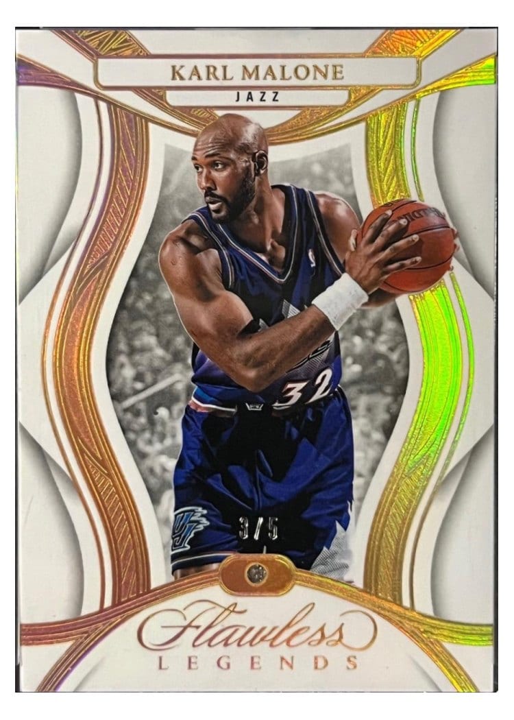 2024-25 Panini Flawless Base Gems Karl Malone #112 card