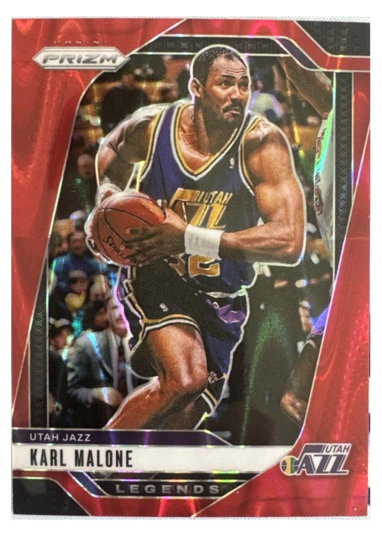 2024-25 Panini Prizm Base Set Karl Malone Red Seismic #289 card