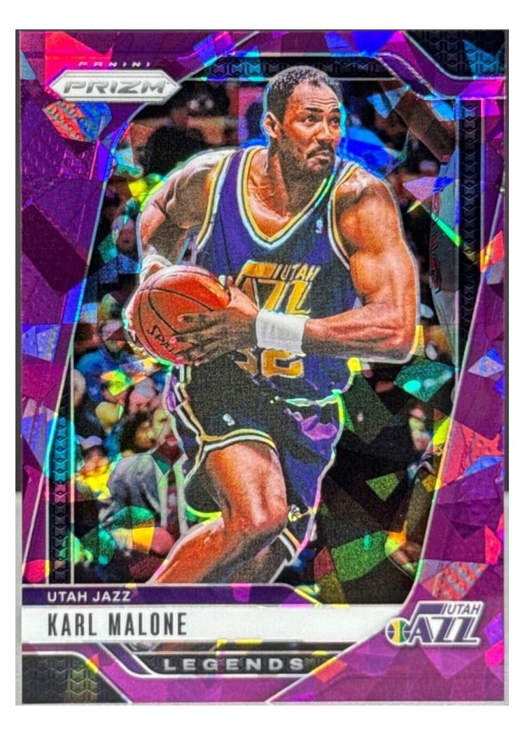 2024-25 Panini Prizm Base Set Karl Malone Purple Ice #289 card