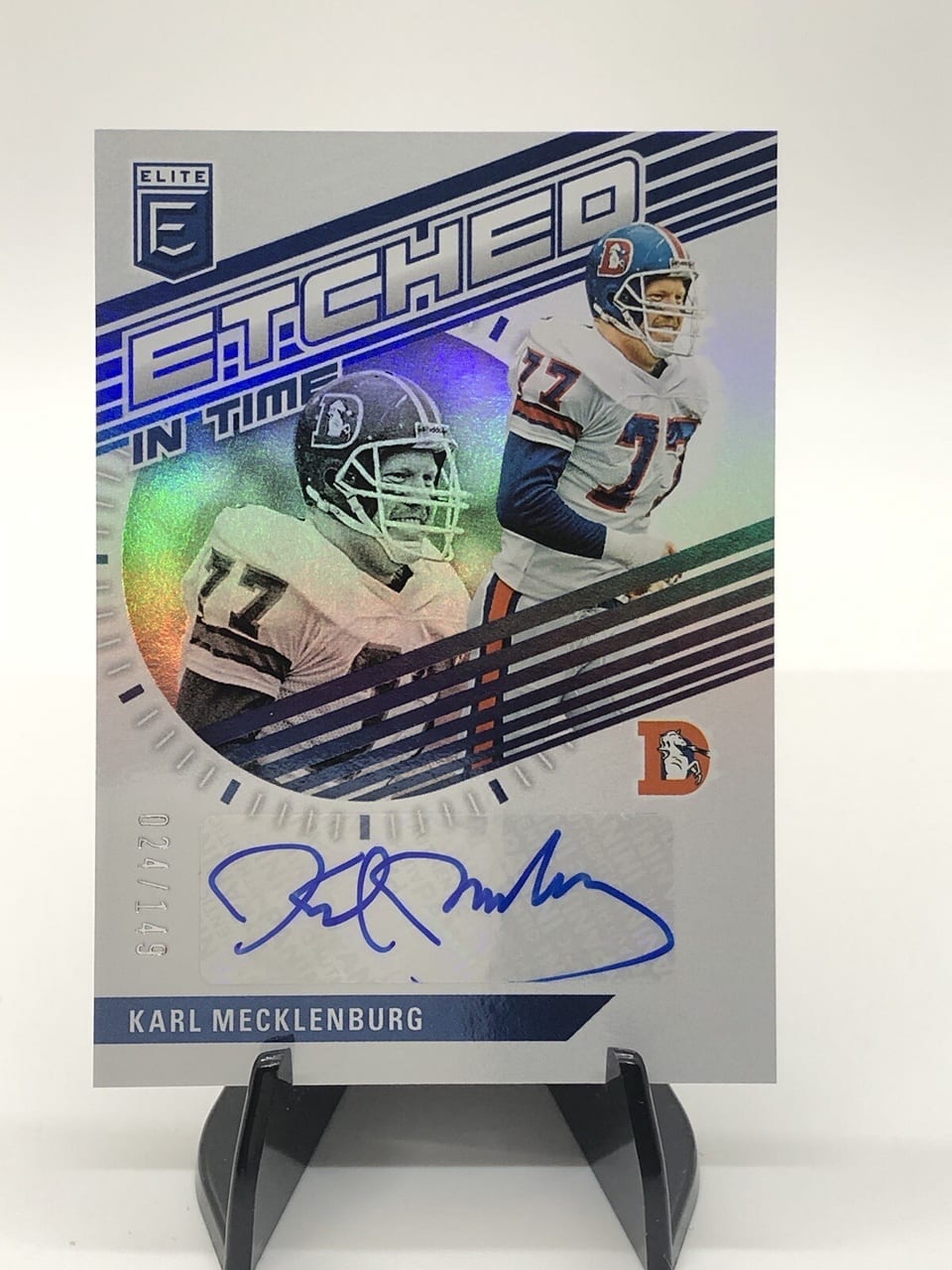 2023 Donruss Elite Etched in Time Signatures Karl Mecklenburg #ET-KM card