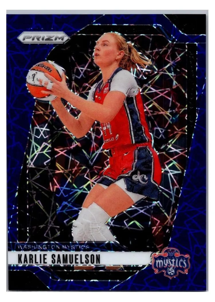 2024 Panini Prizm WNBA Base Set Karlie Samuelson Blue Velocity #82 card