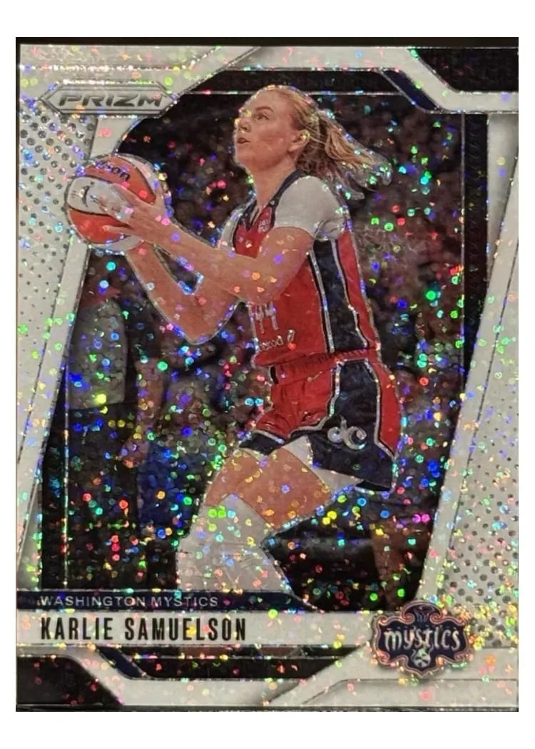 2024 Panini Prizm WNBA Base Set Karlie Samuelson White Sparkle #82 card