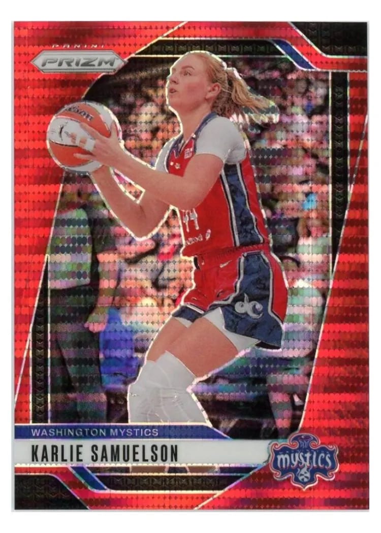 2024 Panini Prizm WNBA Base Set Karlie Samuelson Red Pulsar #82 card
