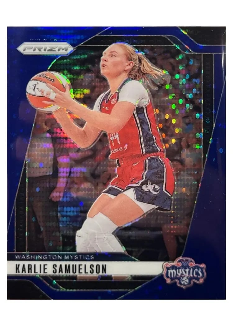 2024 Panini Prizm WNBA Base Set Karlie Samuelson Blue Pulsar #82 card