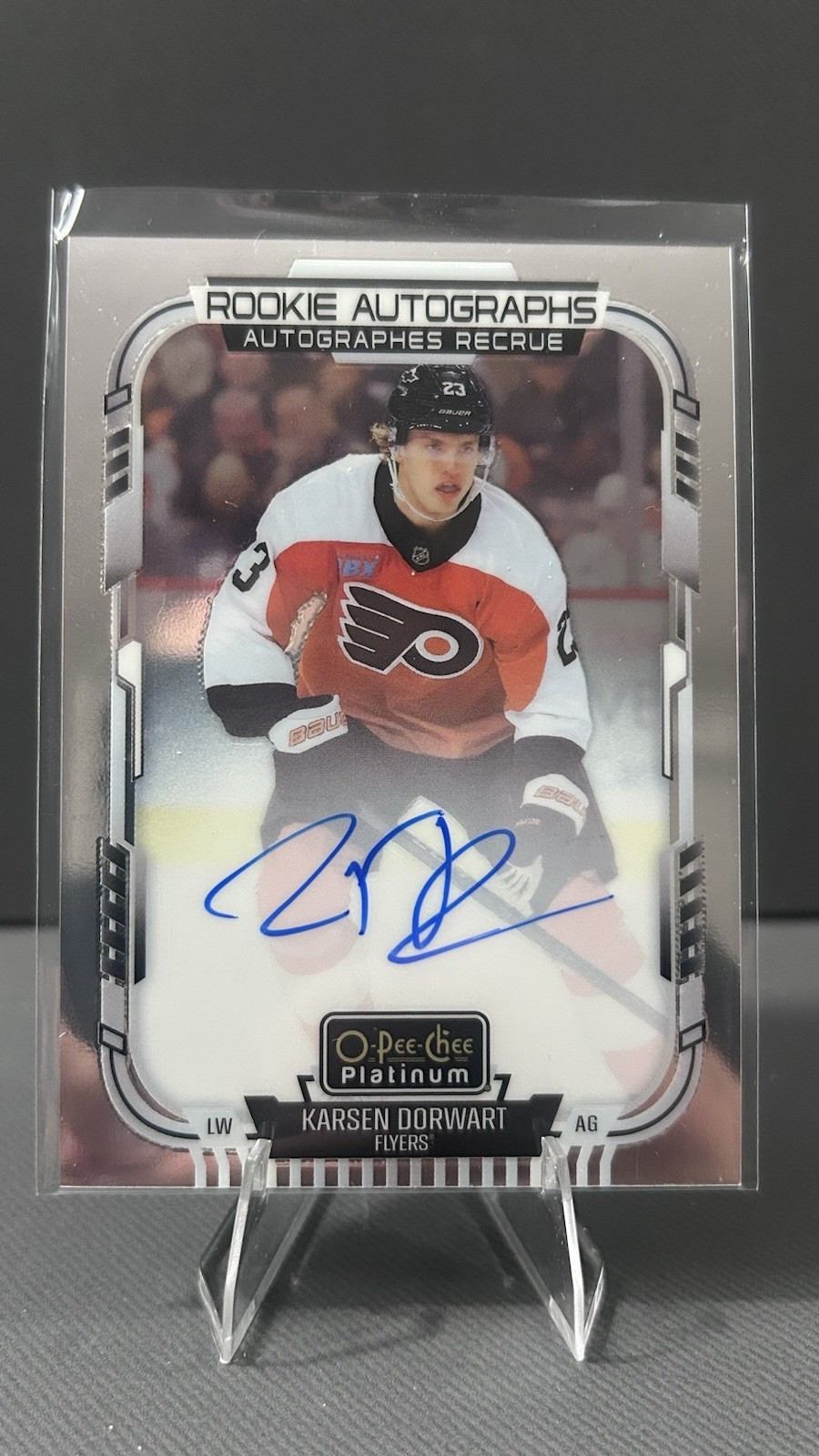 2025-26 O-Pee-Chee Platinum Rookie Autographs Karsen Dorwart #R-KD card