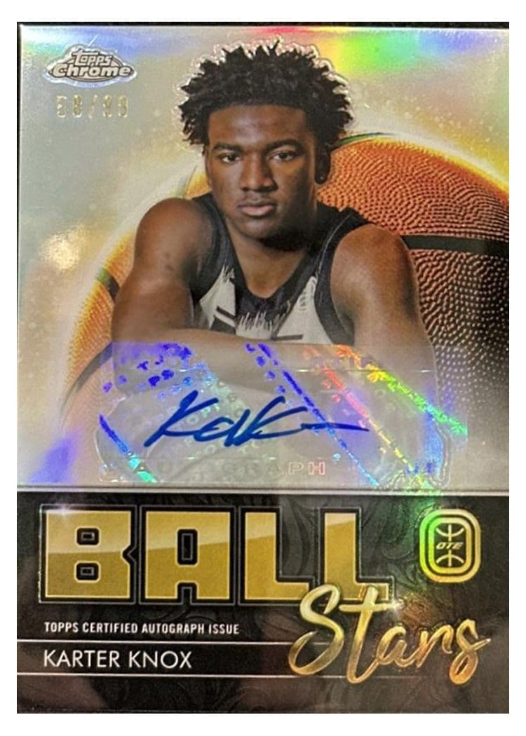 2023-24 Topps Chrome OTE Ball-Stars Autographs Karter Knox #BSA-KK card