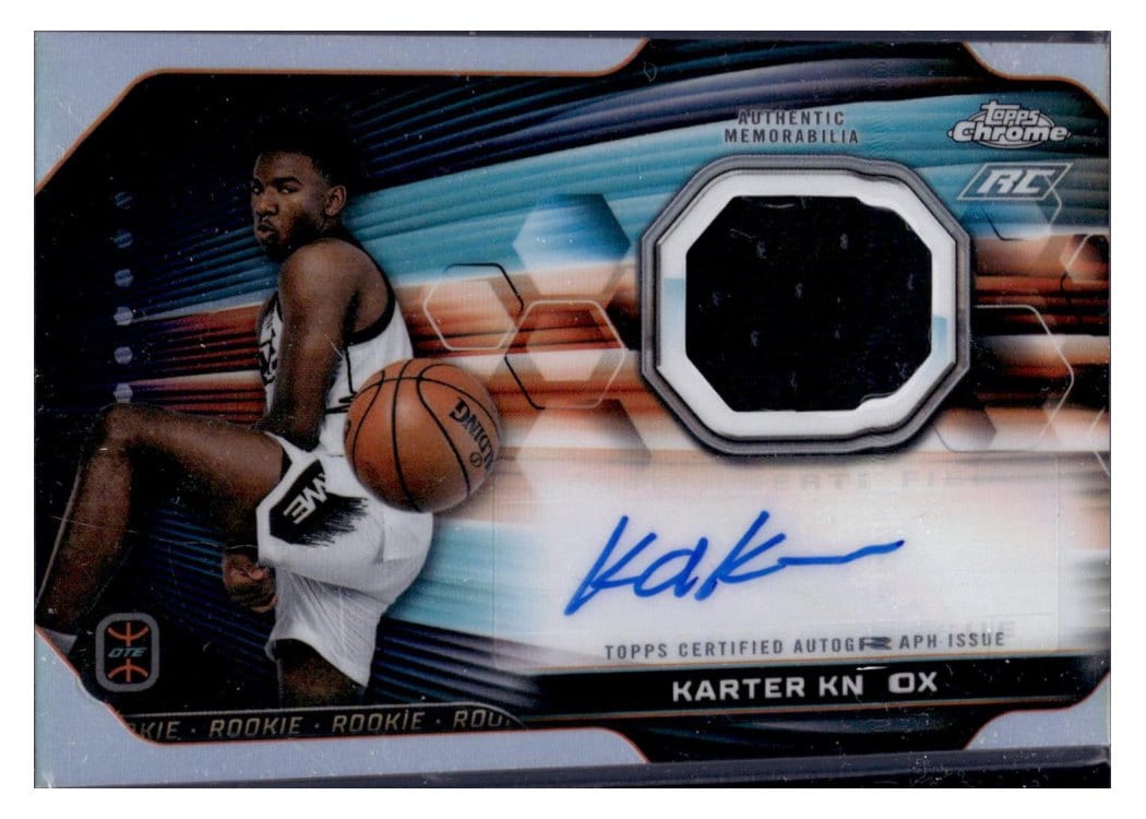 2023-24 Topps Chrome OTE Rookie Jersey Autographs Karter Knox #RJA-KK card