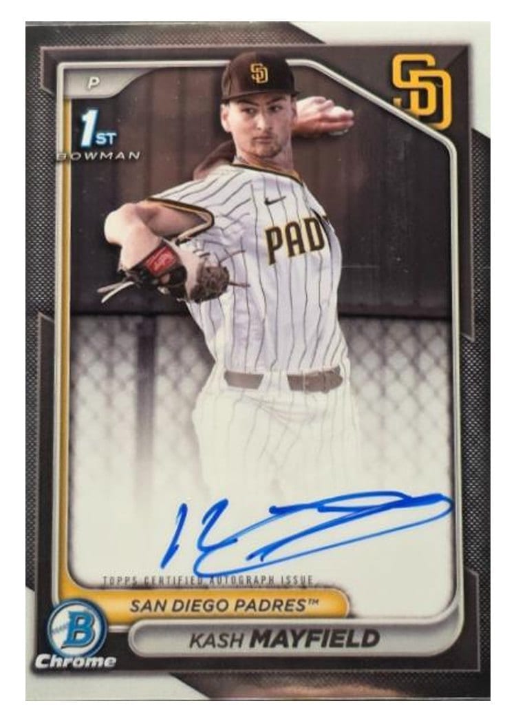 2024 Bowman Draft Chrome Prospect Autographs Kash Mayfield #CPA-KM card