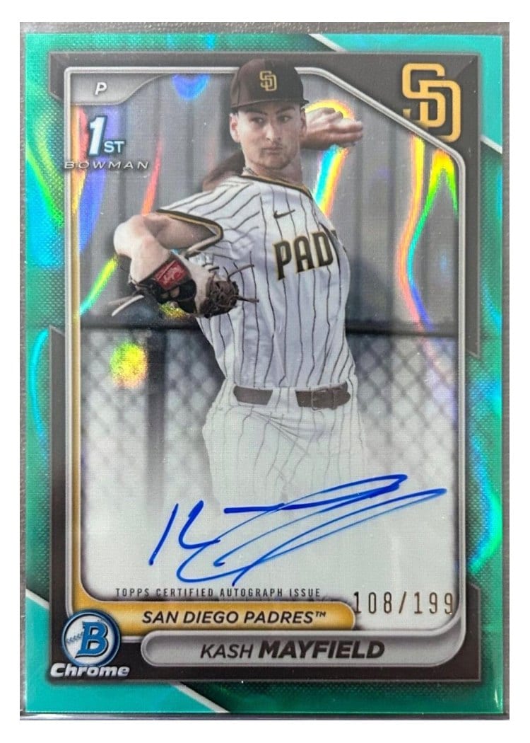 2024 Bowman Draft Chrome Prospect Autographs Kash Mayfield #CPA-KM card