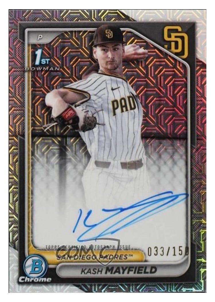 2024 Bowman Draft Chrome Prospect Autographs Kash Mayfield #CPA-KM card