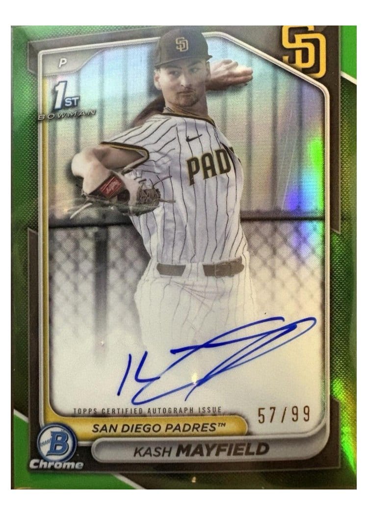 2024 Bowman Draft Chrome Prospect Autographs Kash Mayfield #CPA-KM card