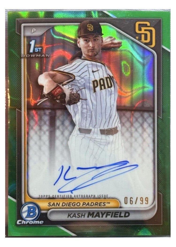 2024 Bowman Draft Chrome Prospect Autographs Kash Mayfield #CPA-KM card