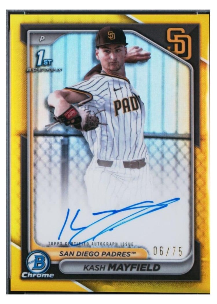 2024 Bowman Draft Chrome Prospect Autographs Kash Mayfield #CPA-KM card