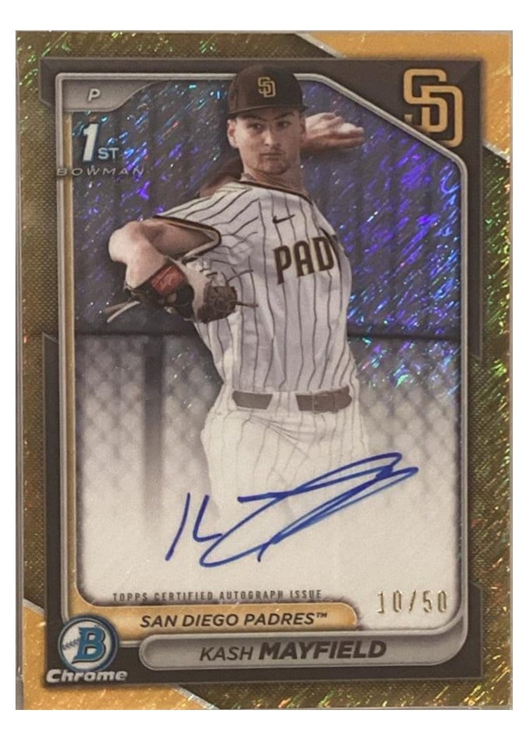 2024 Bowman Draft Chrome Prospect Autographs Kash Mayfield #CPA-KM card