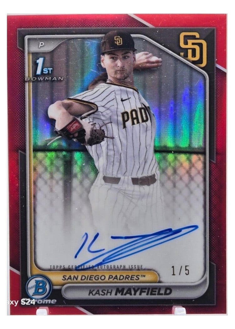 2024 Bowman Draft Chrome Prospect Autographs Kash Mayfield #CPA-KM card