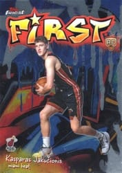 2025-26 Finest First Kasparas Jakucionis #F-20 card